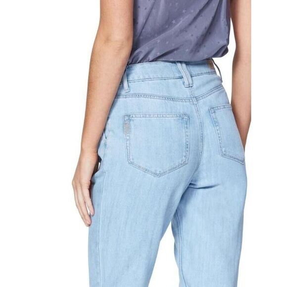 PAIGE light wash pleated trouser cuff jeans size 27 - Picture 3 of 12